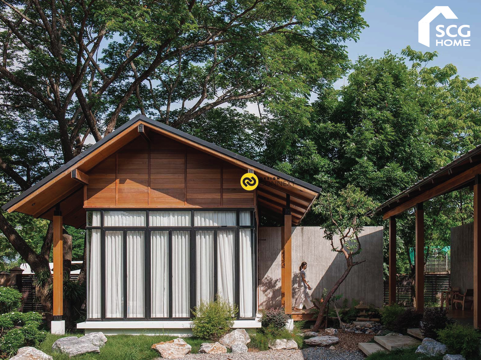 บ้านแนวคิดไทย-ญี่ปุ่น อบอุ่นใต้ต้นไม้ใหญ่ l Rain Tree House