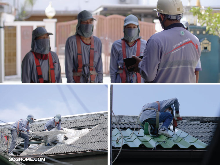 กระเบื้องลอนคู่ scg หลังคากระเบื้องลอนคู่ เปลี่ยนกระเบื้องหลังคา เปลี่ยนหลังคาบ้าน