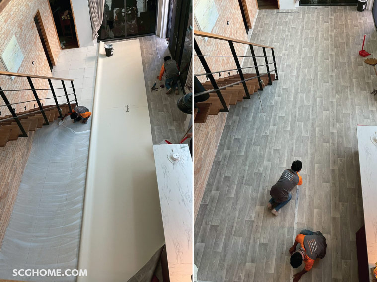 ปูพื้นกันลื่น พื้นกันกระแทก พื้นลดแรงกระแทก UNIX ลายไม้