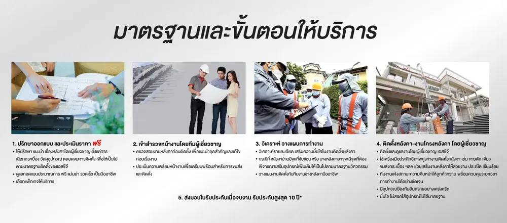 หลังคา SCG พร้อมบริการติดตั้งเหมาเบ็ดเสร็จ