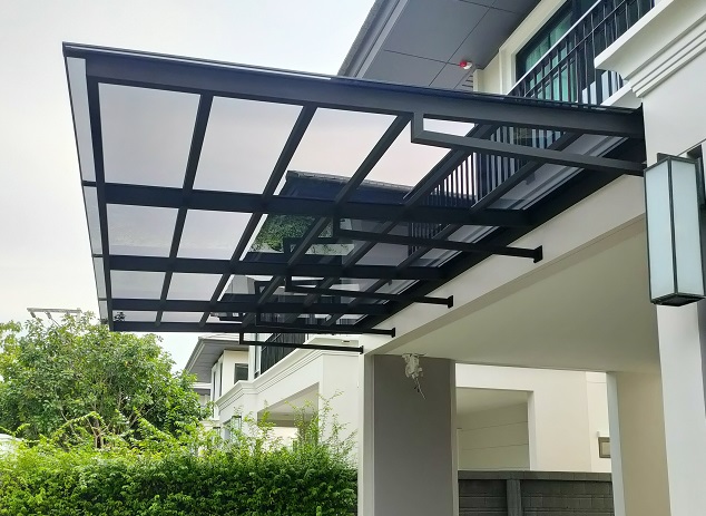 บริการติดตั้งต่อเติมโรงรถ-กันสาด by Q-Chang