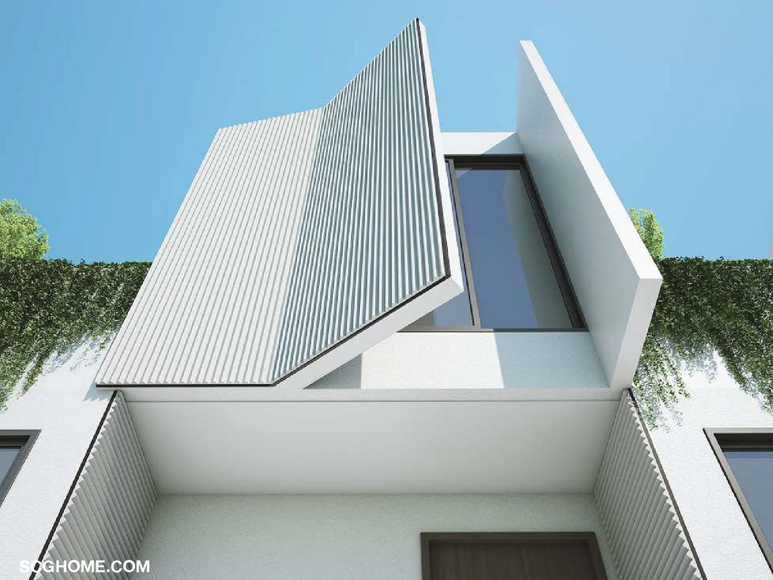 ผนังบ้าน แผ่นตกแต่งผนัง ตกแต่ง Facade สวยด้วย ผนังตกแต่ง เอสซีจี รุ่นโมดิช-วี