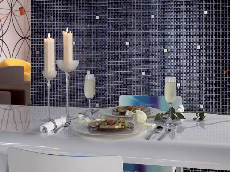ห้องอาหารสวยด้วยกระเบื้องโมเสคขนาดจิ๋ว