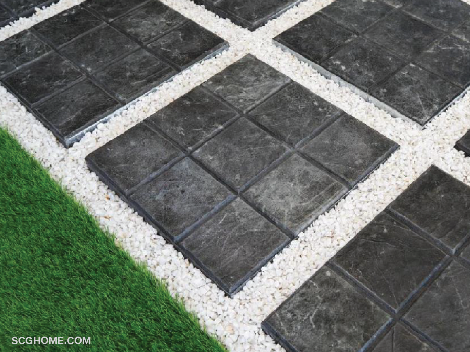 พื้นภายนอก ปูพื้นกระเบื้อง กระเบื้องปูพื้น กระเบื้องคอนกรีต ปูพื้น จัดสวน