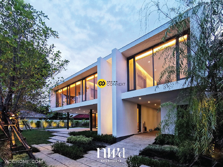 พื้นที่ส่วนพักอาศัยเป็นอาคาร 2 ชั้น