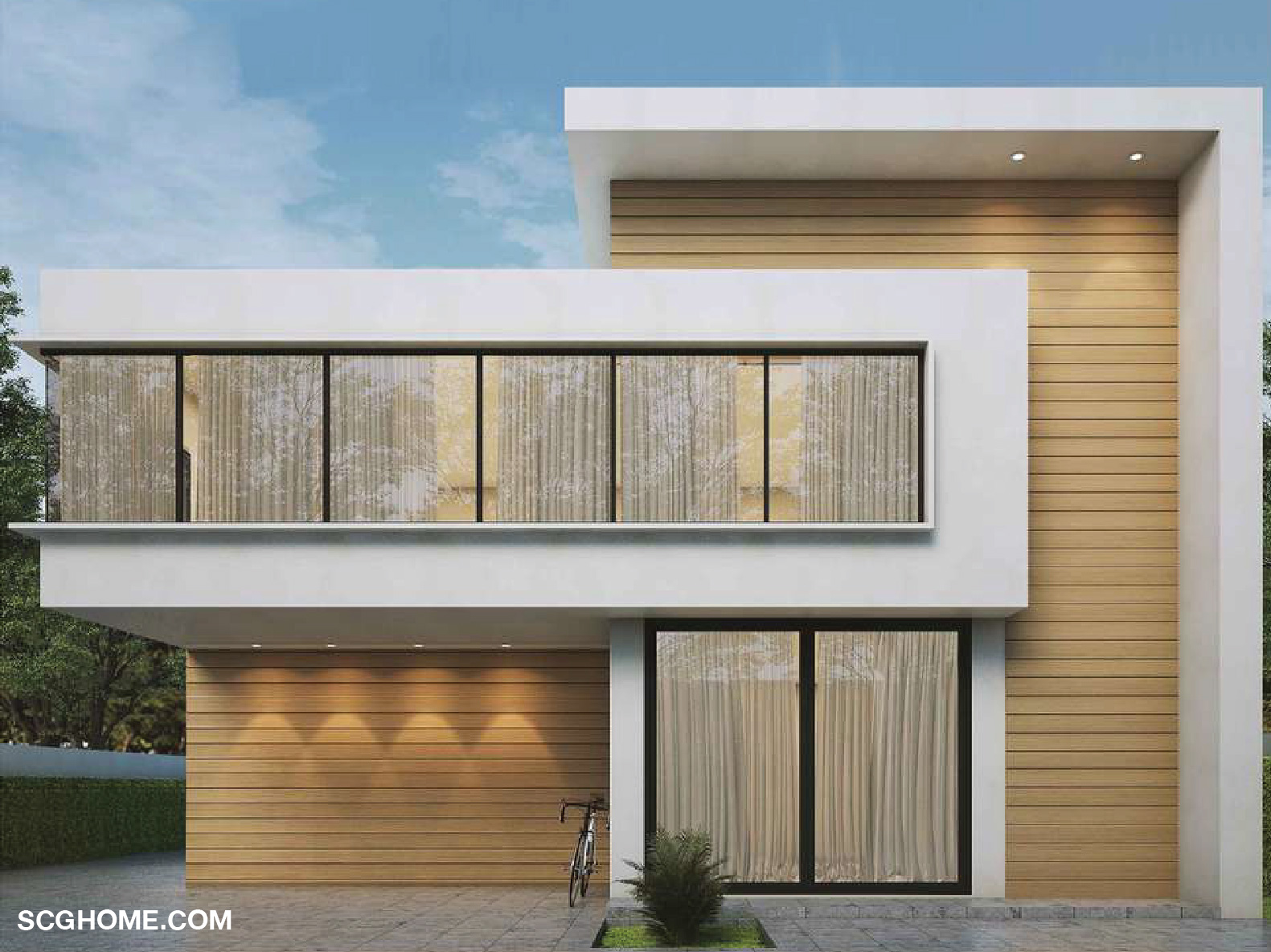 ผนังบ้าน แผ่นตกแต่งผนัง ผนังตกแต่ง เอสซีจี รุ่น โคเต้ สีโคซี่บีช