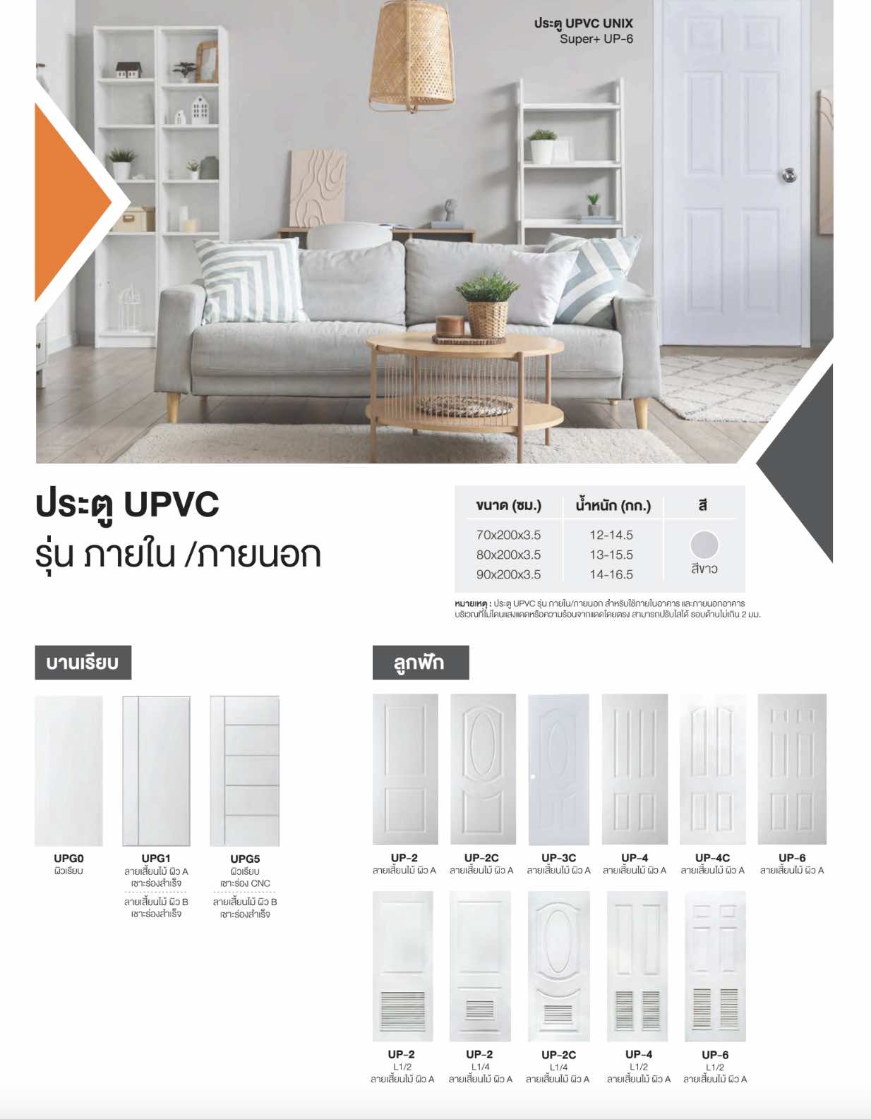 ประตู UPVC UNIX