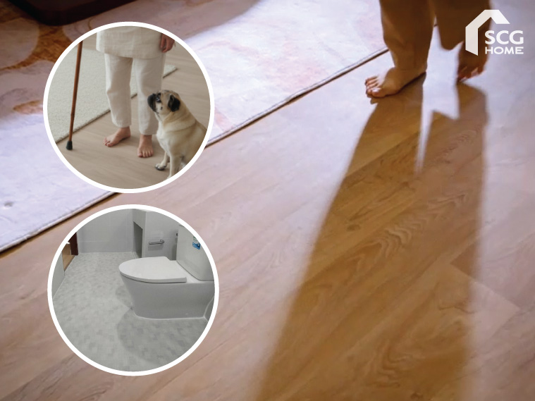 พื้นกันลื่นลดแรงกระแทก กันลื่นดี กันกระแทกได้ ลดอันตรายในบ้าน