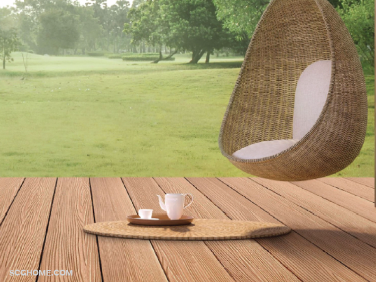 ไม้เทียมวัสดุ WPC พื้นผิวลายไม้ธรรมชาติ