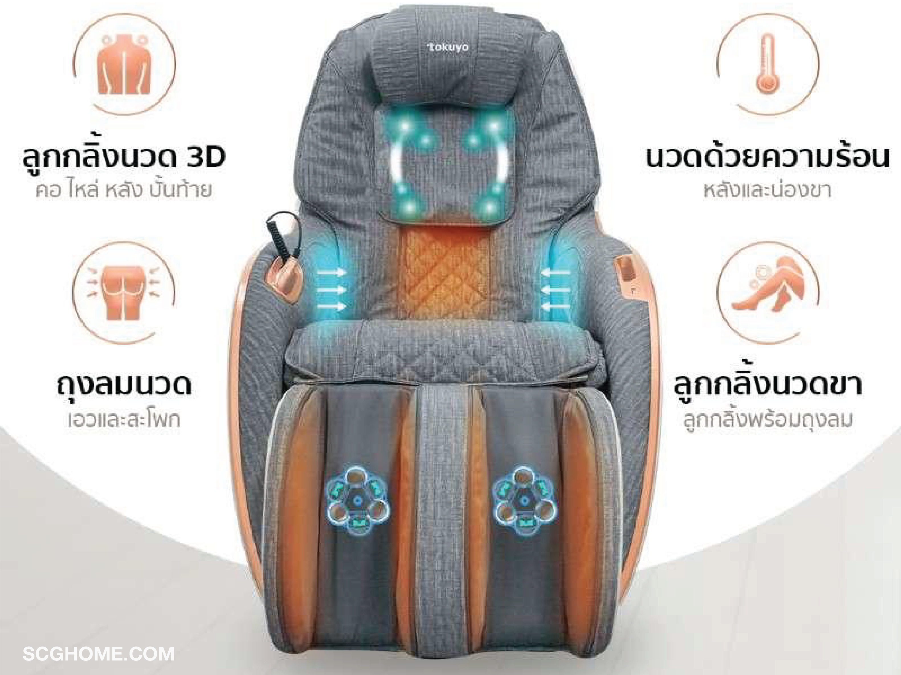 Singleimageเก้าอี้นวดไฟฟ้า TOKUYO