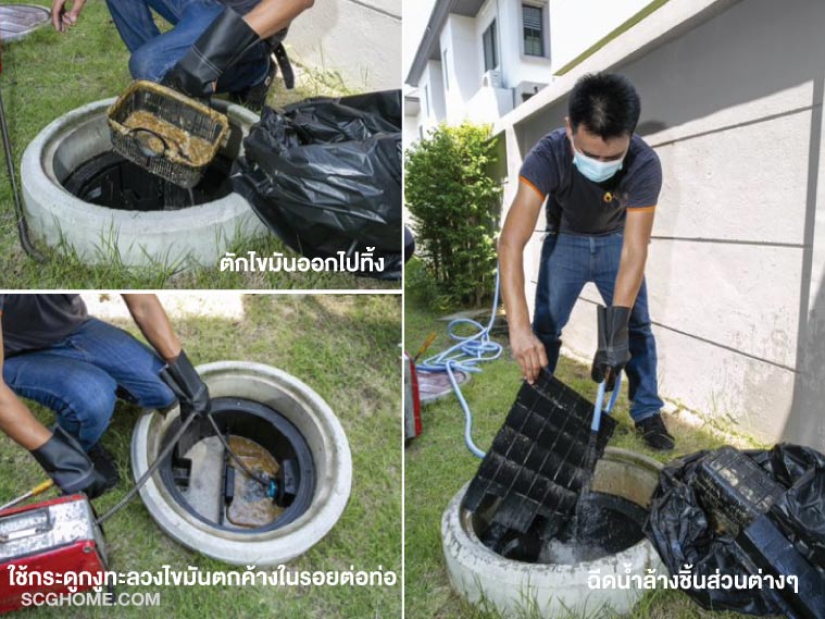 รับทำความสะอาดบ่อดักไขมันตัน วิธีล้างถังดักไขมันตัน ท่อดักไขมันตัน อ่างล้างจานตัน ถังดักไขมันเต็ม ถังดักไขมันตัน วิธีแก้อ่างล้างจานตัน ท่อน้ำทิ้งในครัวตัน ท่อครัวตัน