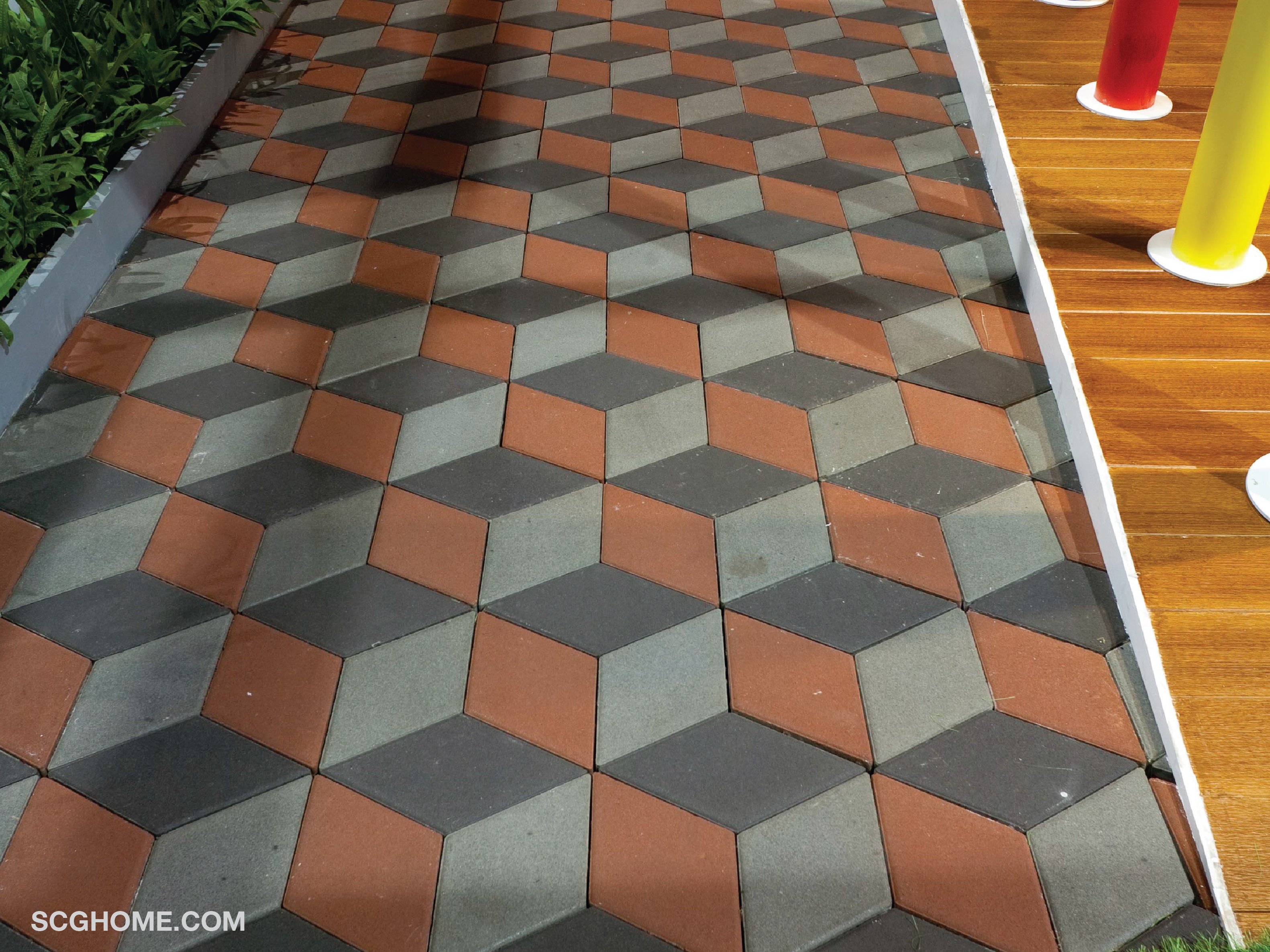 ติดตั้งบล็อกกระเบื้องปูพื้น 3 มิติ