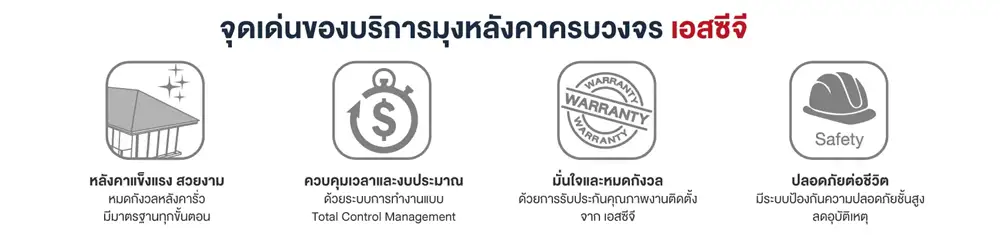 หลังคา SCG พร้อมบริการติดตั้งเหมาเบ็ดเสร็จ