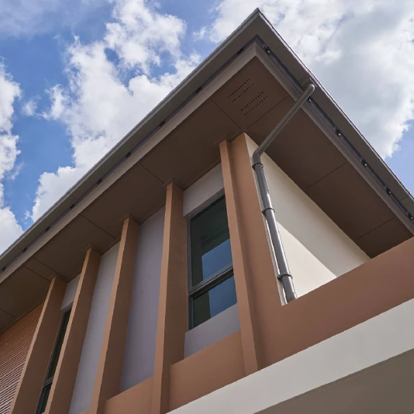 รางน้ำฝนไวนิล- พร้อมติดตั้ง-รุ่นSmart-สีน้ำตาล