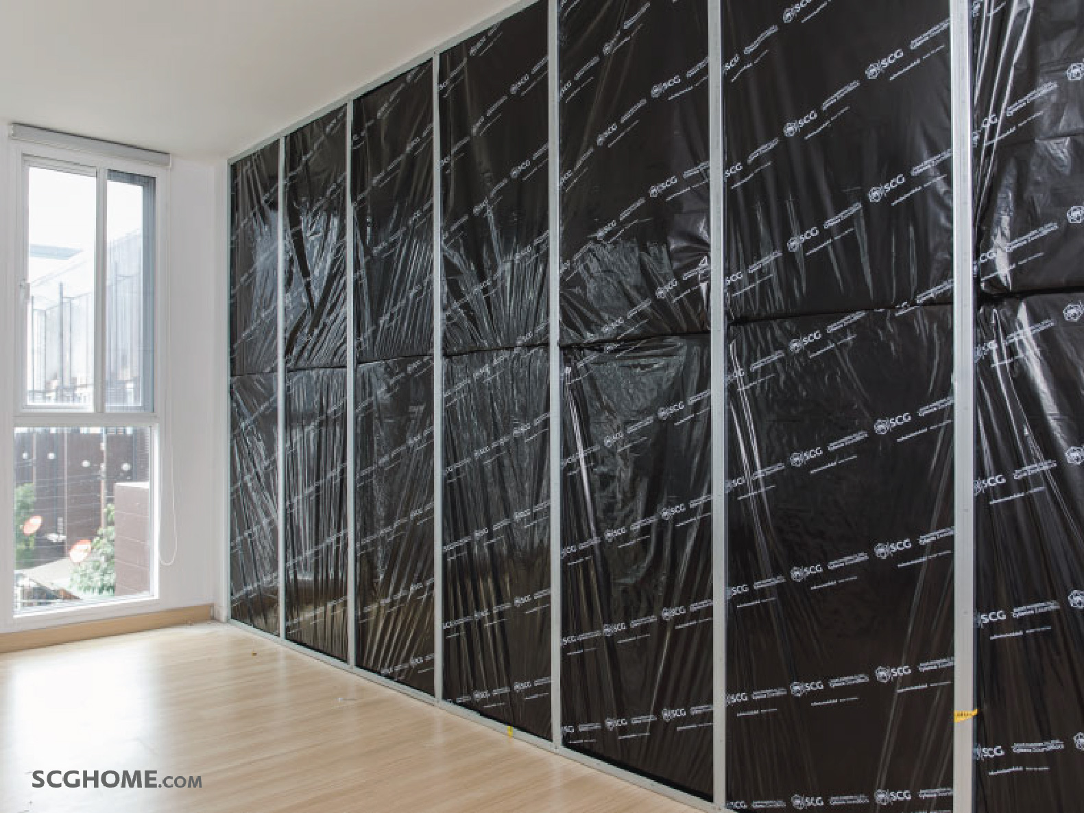 Cylence Zoundblock ติดตั้งกับโครงเบาที่ผนัง