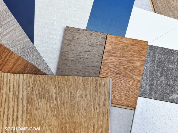 ลวดลายและสีต่างๆ ของไม้พื้น SPC กระเบื้องยาง SPC