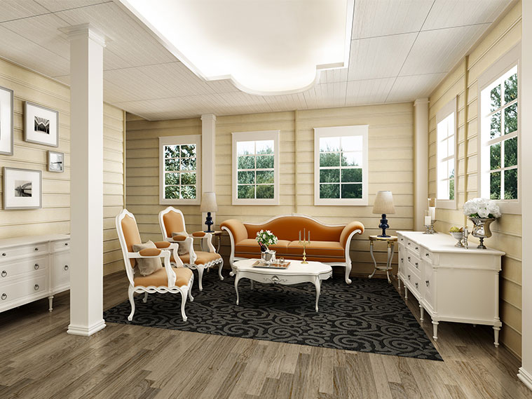 อ่อนหวานย้อนวันวานไปกับห้องนั่งเล่นสไตล์โคโลเนียล