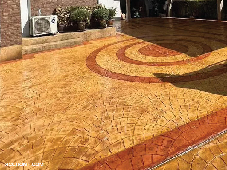 พื้นคอนกรีตพิมพ์ลาย (Stamped Concrete)