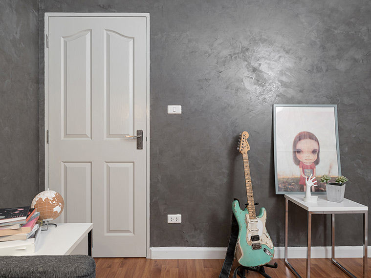 ห้องเดิมในลุคใหม่ กับผนังปูนเปลือยสไตล์ลอฟท์