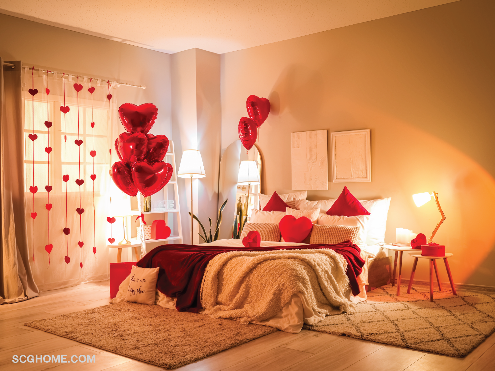 วันวาเลนไทน์ 14กุมภา 14 วันวาเลนไทน์ ห้องนอนโรแมนติก วันวาเลนไทน์ โรแมนติก ห้องนอน แต่งห้องนอนโรแมนติก สร้างบรรยากาศ