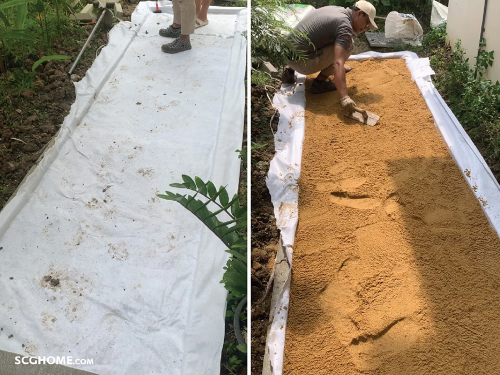 ปูแผ่น Geotextile