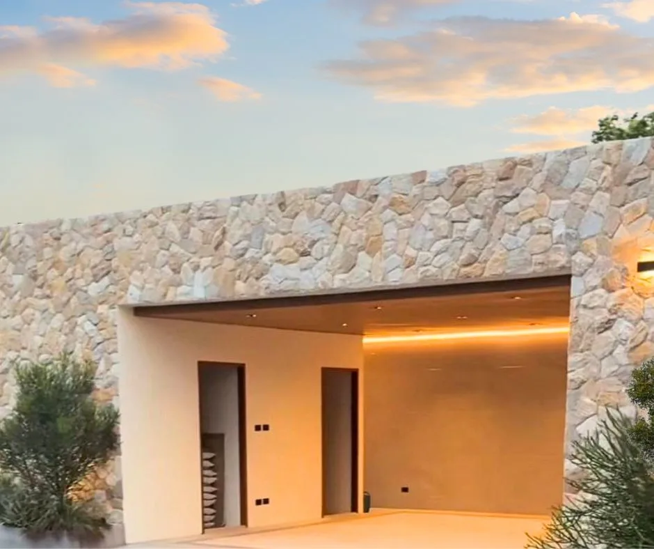 หินธรรมชาติตกแต่งผนังและรั้ว-พร้อมติดตั้ง