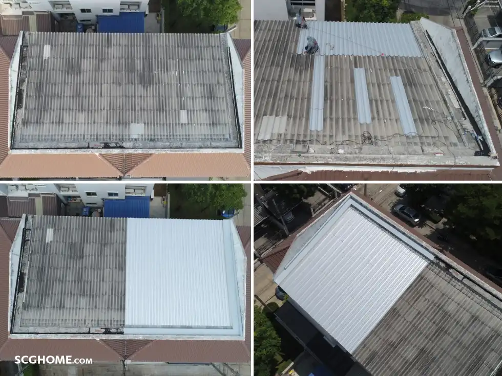 Top Up Roof ปูทับหลังคาลอนคู่ด้วยเมทัลชีทที่มีรูปลอนเดียวกัน