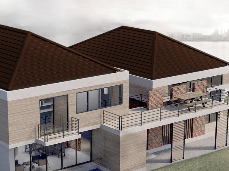 บ้านสไตล์โมเดิร์นทรอปิคอลกับหลังคาทรงสูงลุคทันสมัย