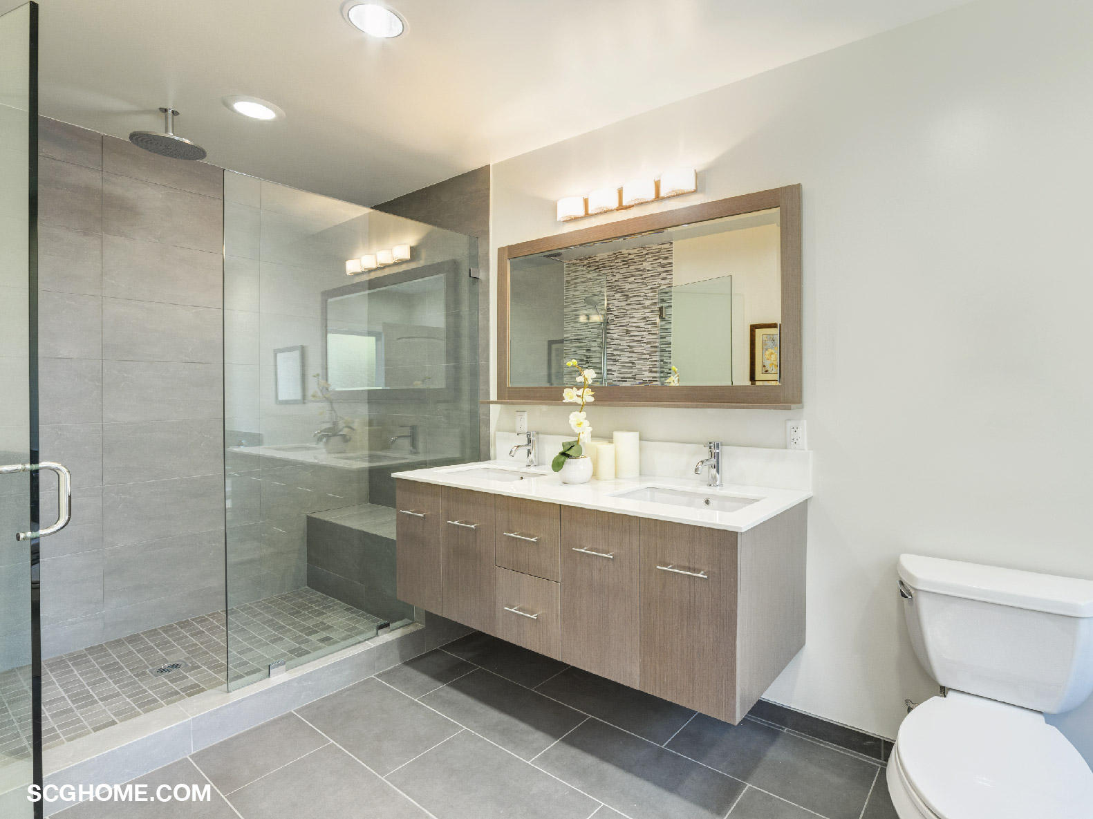 พื้นระดับเท่ากัน ก่อขอบปูนกั้น