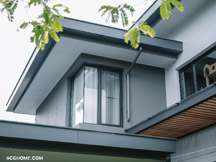 ฝ้าชายคาเลือกใช้แผ่นไฟเบอร์ซีเมนต์