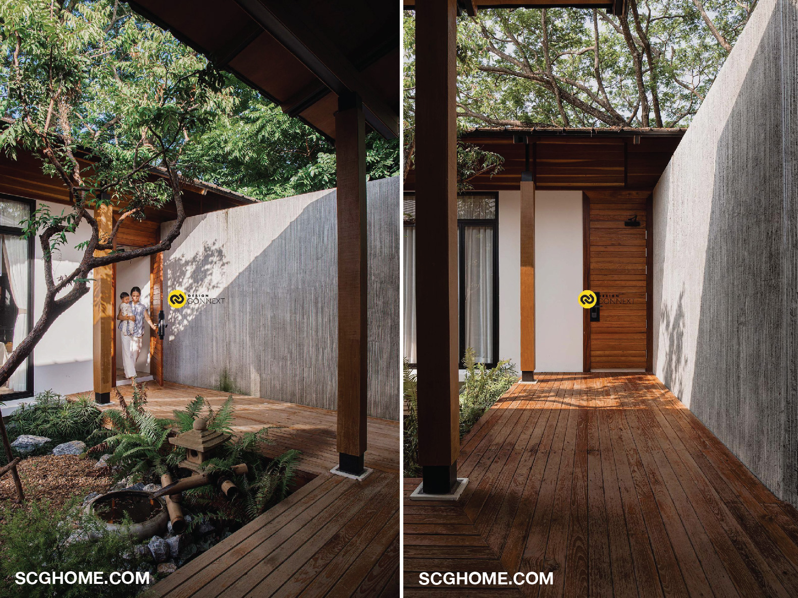 ทางเชื่อมจากห้องนอนไปพื้นที่อเนกประสงค์