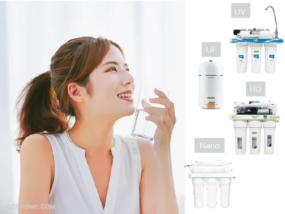 ประเภทเครื่องกรองน้ำดื่ม UV/UF/RO/NANO