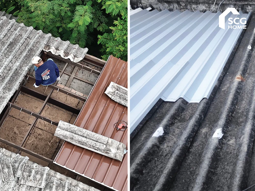 กระเบื้องลอนคู่ หลังคารั่ว: รื้อมุงใหม่ด้วยเมทัลชีท VS มุงเมทัลชีททับหลังคาเดิม? เปรียบเทียบครบก่อนตัดสินใจ