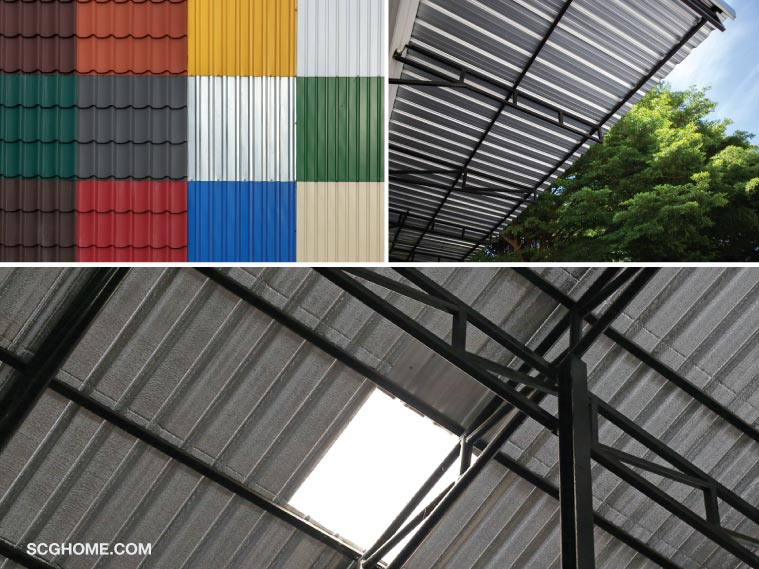 ต่อเติมครัวหลังบ้าน ต่อเติมหลังคาครัว หลังบ้าน วัสดุ หลังคา หลังคาทึบแสง หลังคาเมทัลชีท Metal Sheet