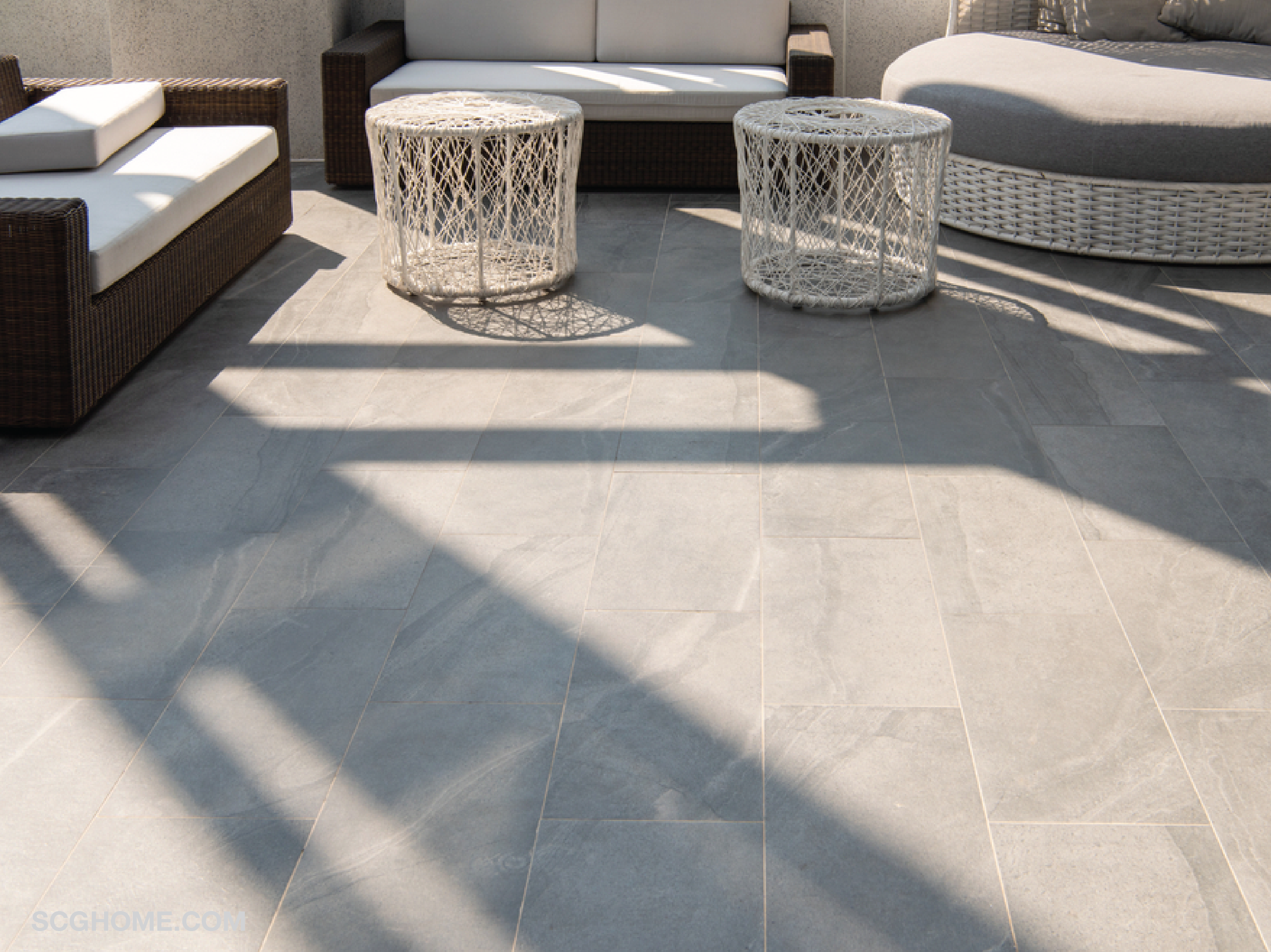 SCGHome ต่อเติมพื้นที่กินข้าว กระเบื้องปูพื้นลายหินอ่อน พื้นภายนอก กระเบื้องปูพื้น กระเบื้องเซรามิค