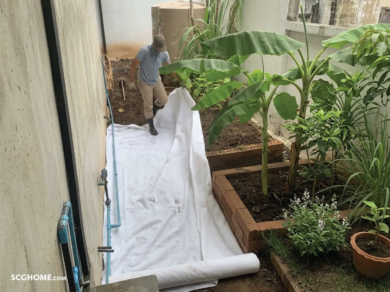 ปูแผ่น Geotextile