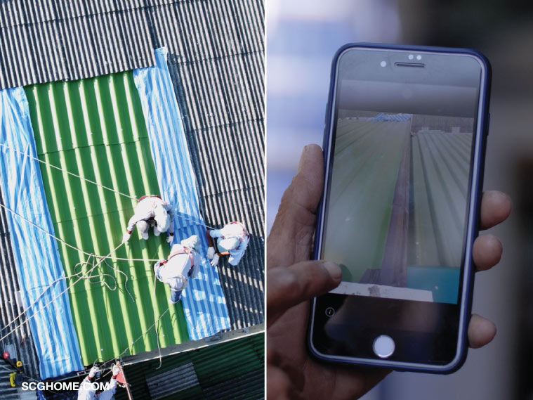 กระเบื้องลอนคู่ scg หลังคากระเบื้องลอนคู่ เปลี่ยนกระเบื้องหลังคา เปลี่ยนหลังคาบ้าน