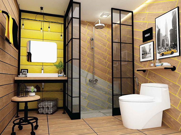 แต่งห้องน้ำด้วยกระเบื้องลายไม้ให้เก๋ไก๋ไม่ซ้ำใคร