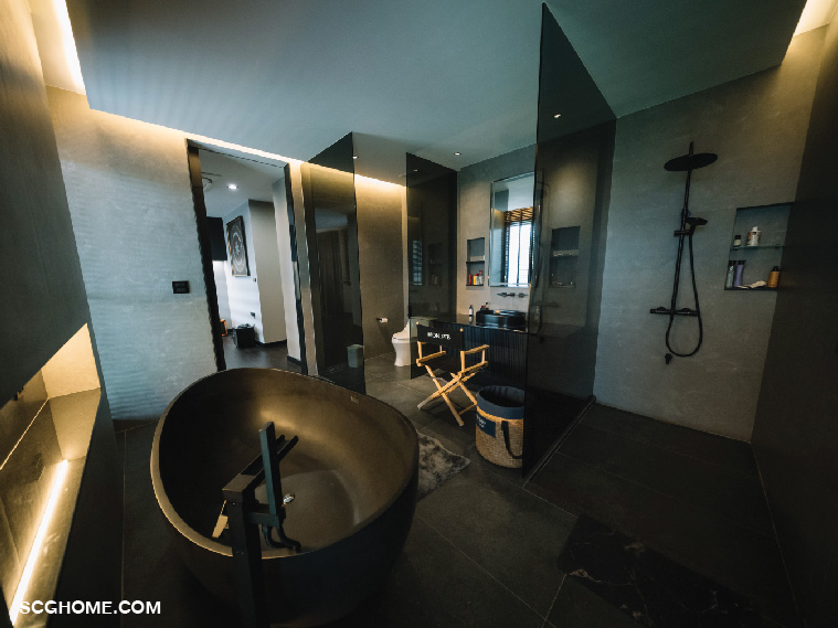 ห้องน้ำในห้องนอนลูกชาย