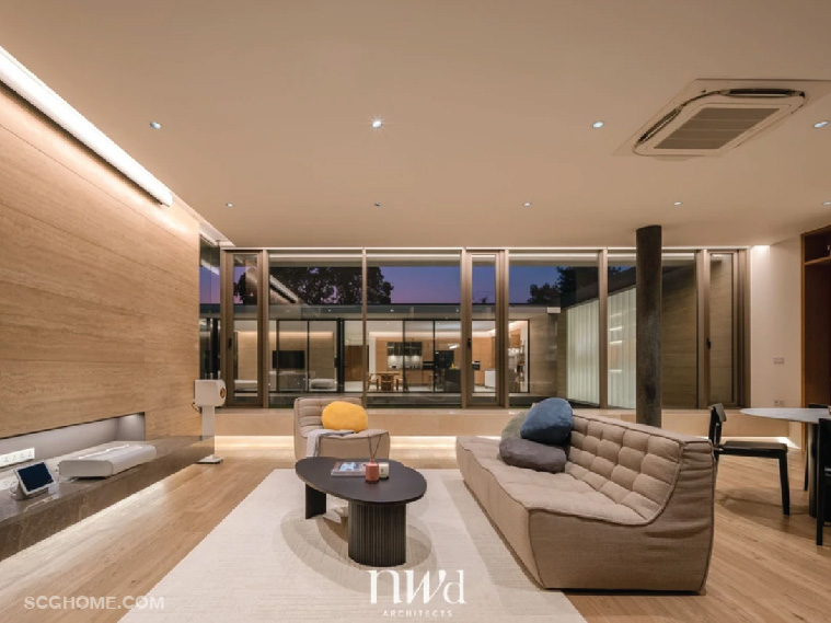 วัสดุตกแต่งพื้นและผนังลายไม้สีอ่อน