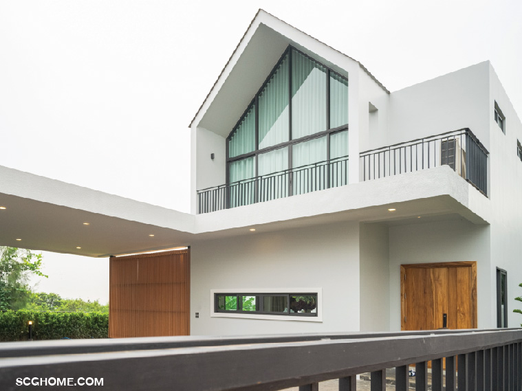 การยื่นหลังคาที่หน้าจั่ว