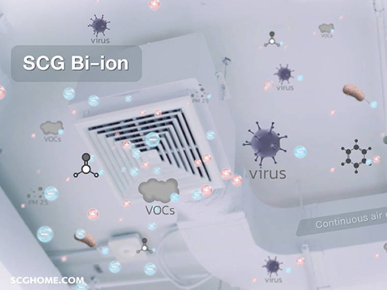 SingleImage ลดมลพิษอากาศในบ้านด้วยเครื่องปล่อยประจุ เครื่องฟอกอากาศประจุลบ SCG Bi-ion