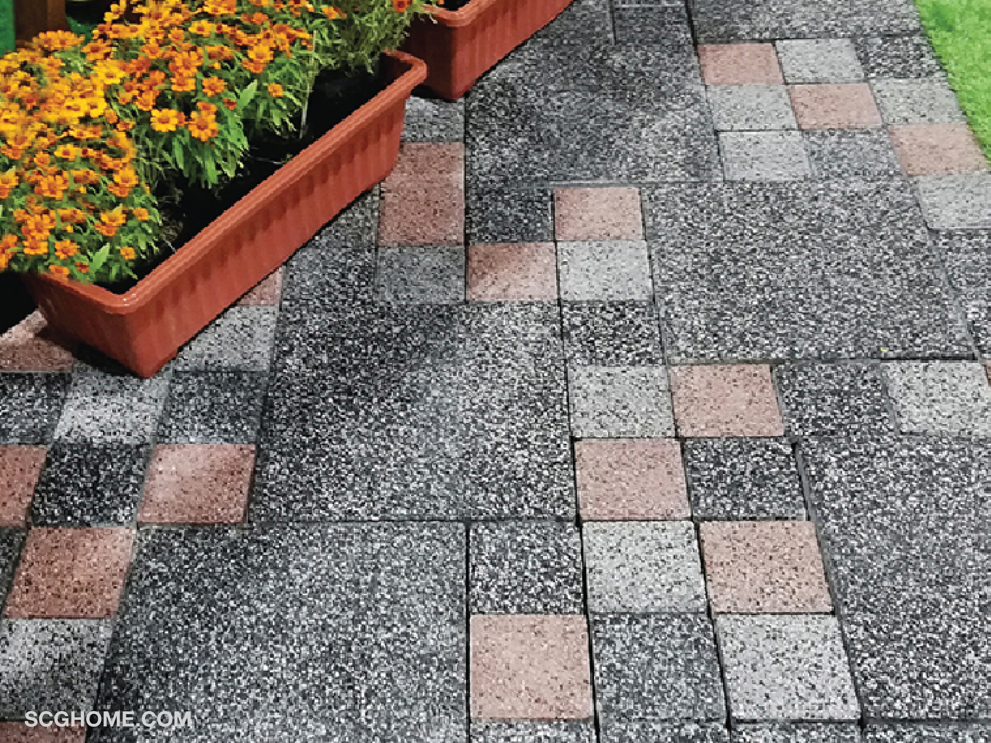 บล็อกปูพื้น แผ่นปูทางเดิน อิฐตัวหนอน พื้นหน้าบ้าน พื้นทางเดิน พื้นภายนอก บล็อกปูพื้นscg LAGUNA MALDIVES ลากูน่าเดอะมัลดีฟส์