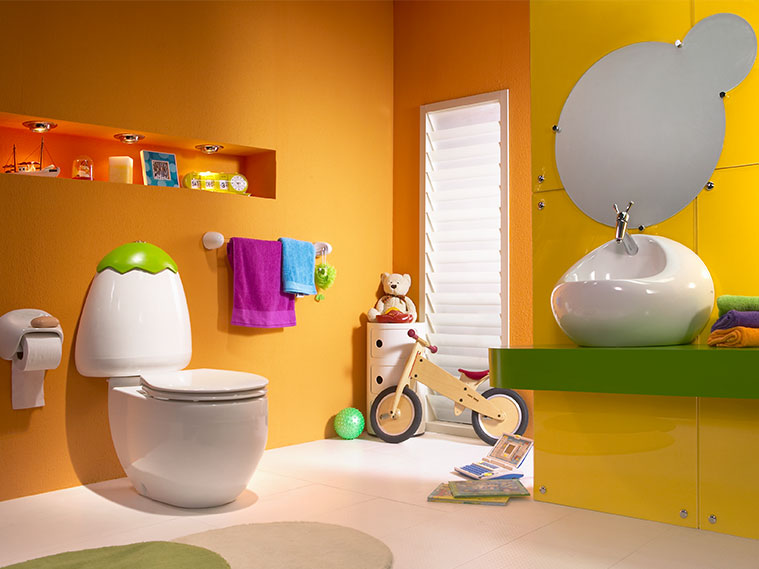 ห้องน้ำสำหรับเด็ก น่ารักสดใสเหมาะกับการใช้งาน