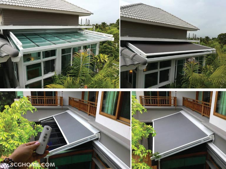 หลังคาพับได้สำหรับ Skylight พร้อมรีโมท