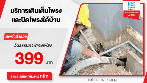 ค่าสำรวจสุดคุ้ม ! จบปัญหา เรื่องน้ำขัง และสัตว์ร้ายใต้บ้าน ด้วยบริการเติมเต็มและปิดโพรงใต้บ้าน จาก CPAC